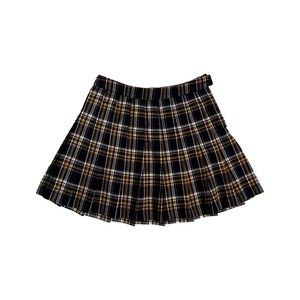 Forever 21 Pleated Plaid A-Line Skirt